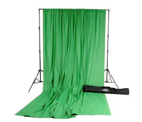 ChromaKey Green FLOCKED Muslin BackDrop 3m x 6m